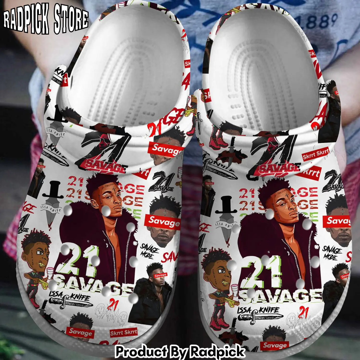 Radpick 21 savage music clogs shoes comfortable for men women rp6528381